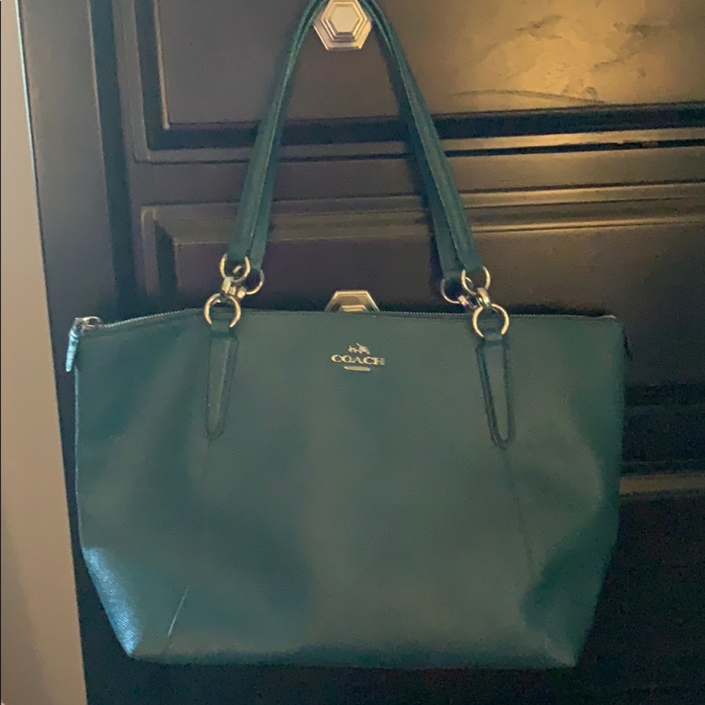 Teal Coach Tote